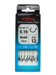 Przypony PRO FL METHOD FEEDER teflonowe haki nr12 z igłą na plecionce 0,16