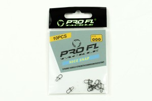 Spinningowa agrafka bez krętlika PRO FL NICE SNAP rozmiar 000 - 10 sztuk