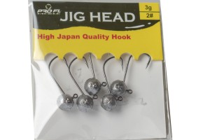Główka jigowa 3g hak nr 2 z zadziorkami - 5 sztuk